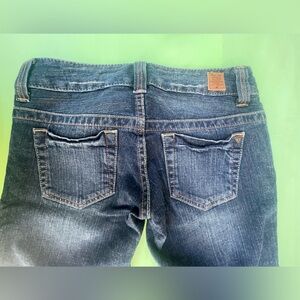 Y2K LOW RISE GUESS DAREDEVIL Women’s Dark Blue Denim Jeans  SIZE 23